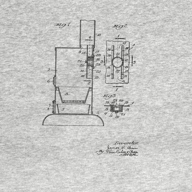 Stove Attachment Vintage Patent Hand Drawing by TheYoungDesigns